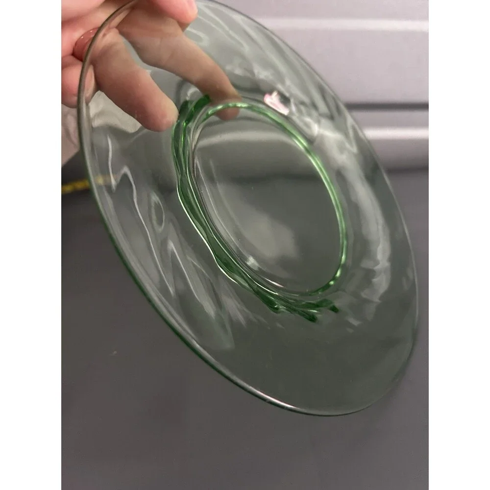 Vintage Green Depression Glass Salad Dessert Plate 7½